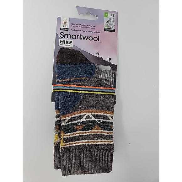 Smartwool Accessories - NWT Smartwool Hike Womens Taupe Print Mid Crew Socks Medium M